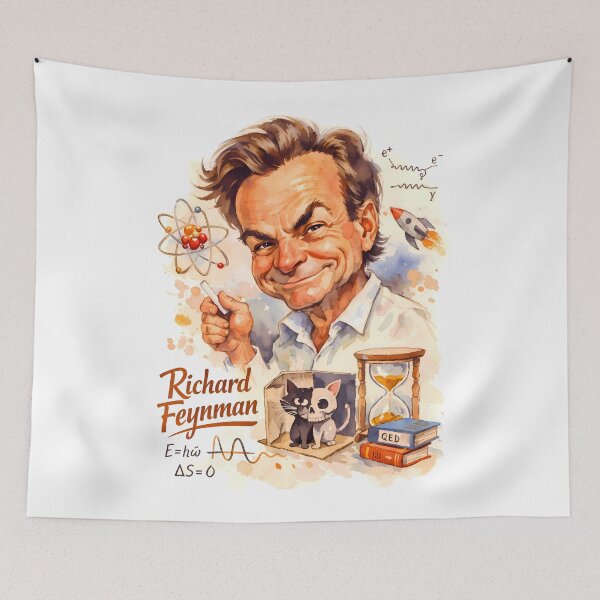 Item preview, Richard Feynman designed and sold by Sarcastic designs.