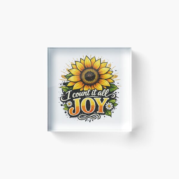 Item preview, I count it all JOY - Vibrant Sunflower James 1:2 Graphic designed and sold by Faithloveshop.