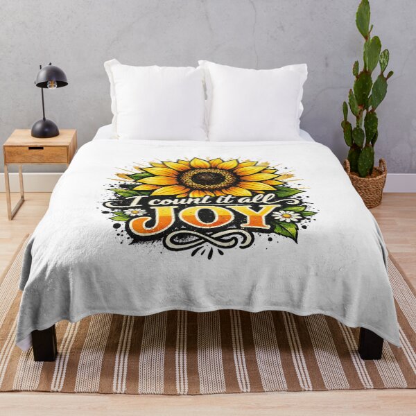 Item preview, I count it all JOY - Vibrant Sunflower James 1:2 Graphic designed and sold by Faithloveshop.