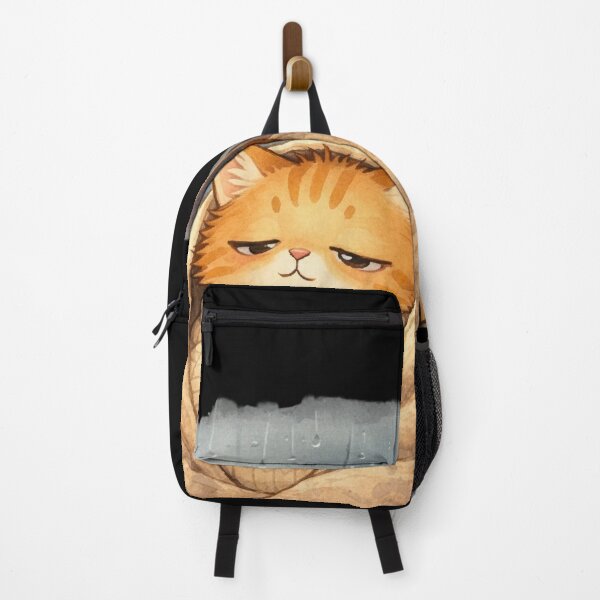 Item preview, Cozy Rain Coffee Cat designed and sold by Modern Badge.