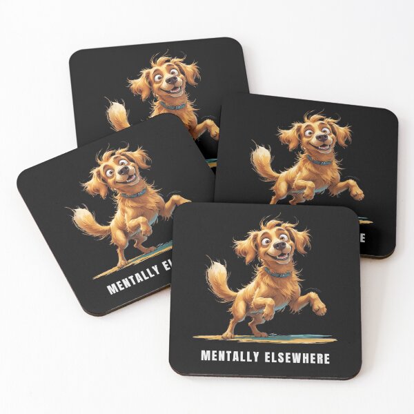 Item preview, Mentally Elsewhere – Funny goofy Dog Illustration designed and sold by PAPIRO SIGLO XXI.