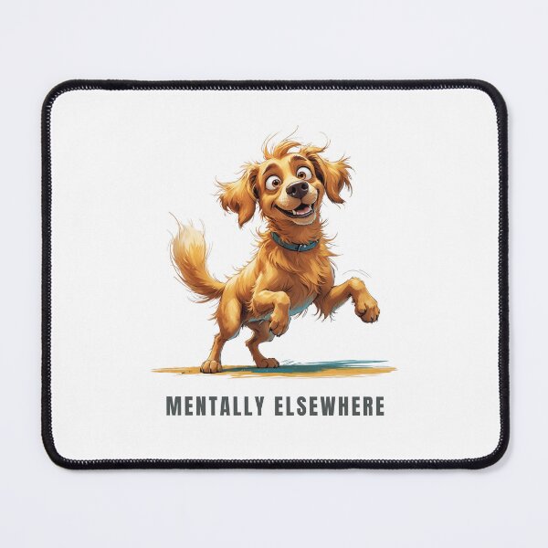 Item preview, Mentally Elsewhere – Funny Scruffy Dog Illustration designed and sold by PAPIRO SIGLO XXI.
