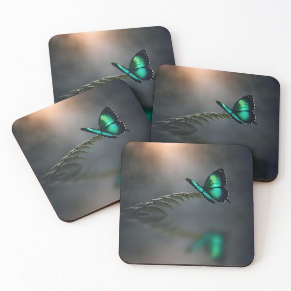 Item preview, Emerald butterfly with background  designed and sold by Szilbox.