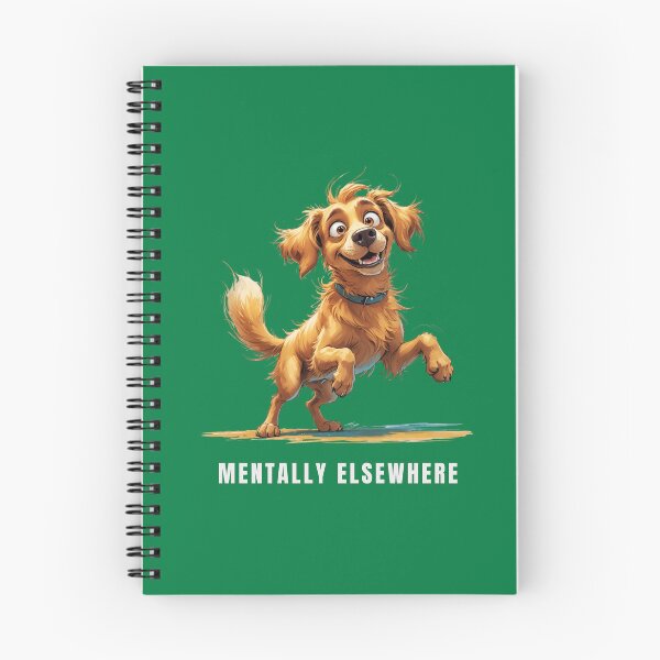 Item preview, Mentally Elsewhere – Funny Dog Illustration designed and sold by PAPIRO SIGLO XXI.