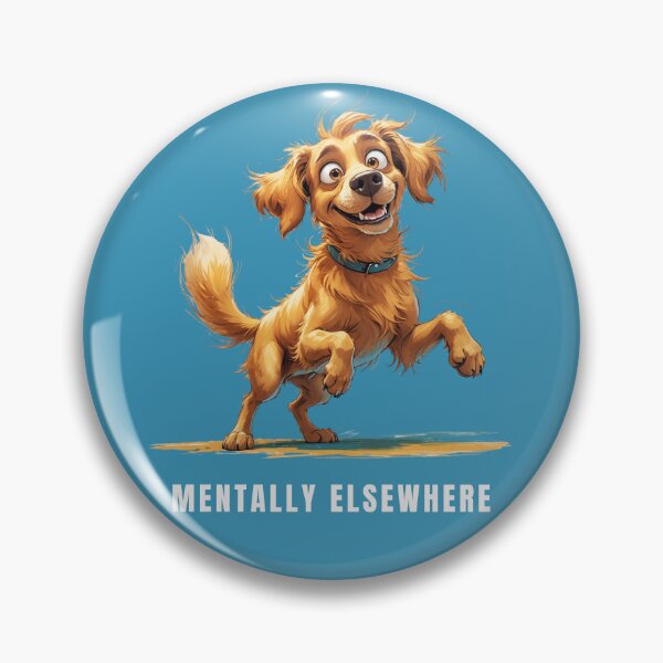 Item preview, Mentally Elsewhere – Funny Dog Illustration designed and sold by PAPIRO SIGLO XXI.