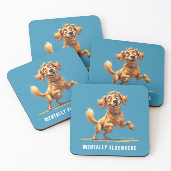 Item preview, Mentally Elsewhere – Funny Dog Illustration designed and sold by PAPIRO SIGLO XXI.