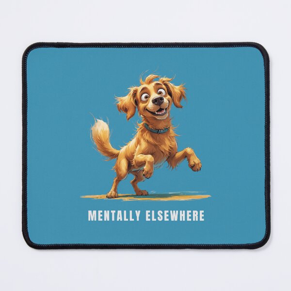 Item preview, Mentally Elsewhere – Funny Dog Illustration designed and sold by PAPIRO SIGLO XXI.