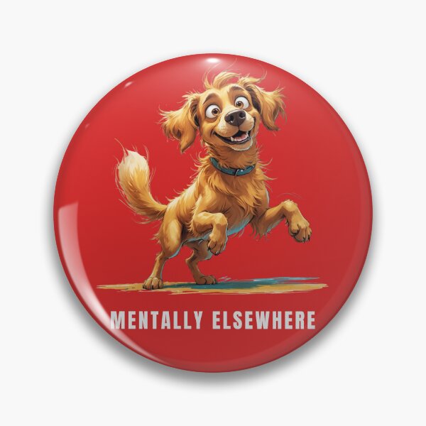 Item preview, Mentally Elsewhere – Funny Dog Illustration designed and sold by PAPIRO SIGLO XXI.