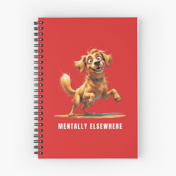 Item preview, Mentally Elsewhere – Funny Dog Illustration designed and sold by PAPIRO SIGLO XXI.