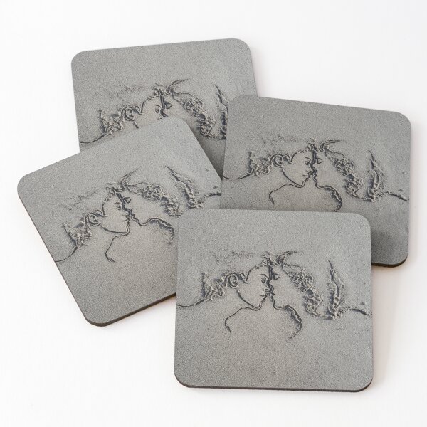 Item preview, Love Faces Drawn in Beach Sand designed and sold by chase-thewave.