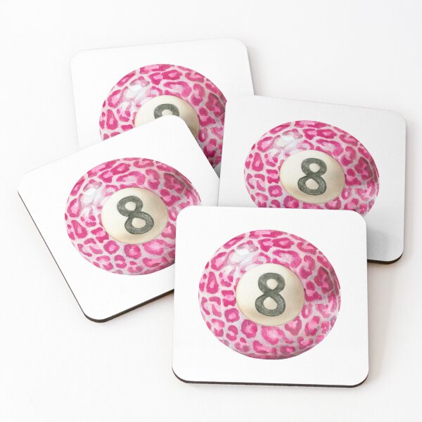 Item preview, Pink leopard 8 ball designed and sold by MendaciousMina.