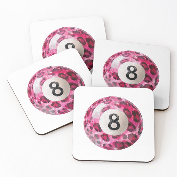 Item preview, Pink leopard 8 ball designed and sold by MendaciousMina.