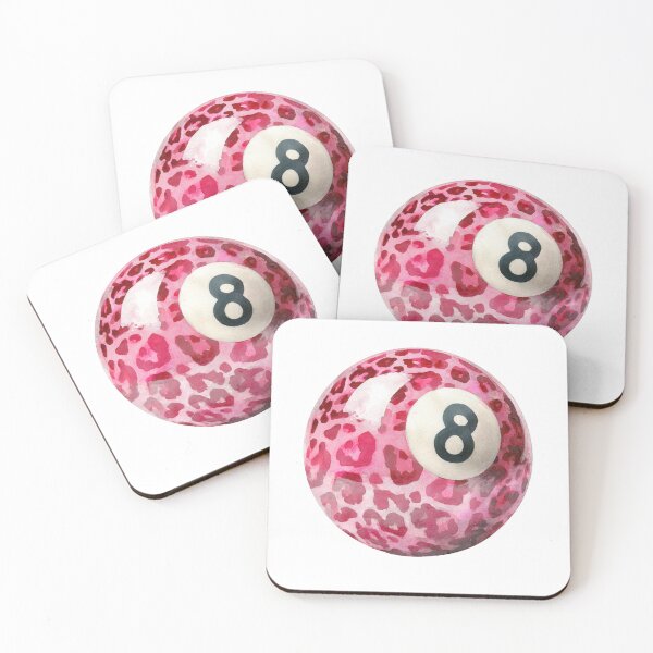 Item preview, Pink leopard 8 ball designed and sold by MendaciousMina.