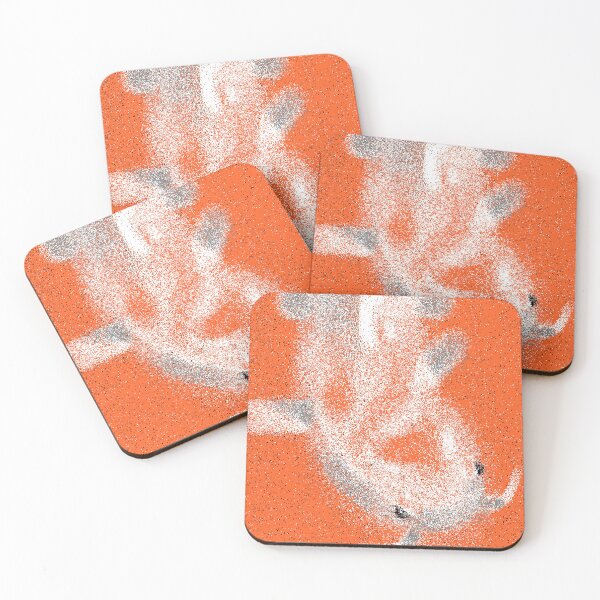 Item preview, digital koi carp on orange background designed and sold by OOMUHNshop.