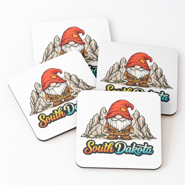 Item preview, South Dakota Gnome with Badlands Rocks – Whimsical Travel Art designed and sold by Moriarty's Digital Visions.