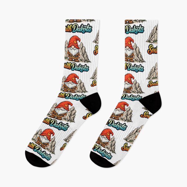 Item preview, South Dakota Gnome with Badlands Rocks – Whimsical Travel Art designed and sold by Moriarty's Digital Visions.