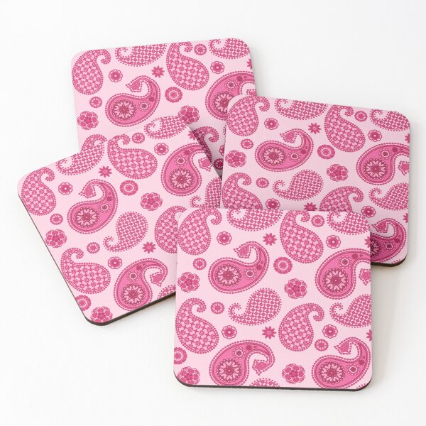 Item preview, Paisley Pattern, Pastel Coral Pink and Fuchsia designed and sold by Marymarice.