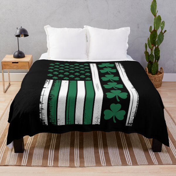 Item preview, US American Flag with Shamrocks for St Patricks Day designed and sold by MuniraWearify.