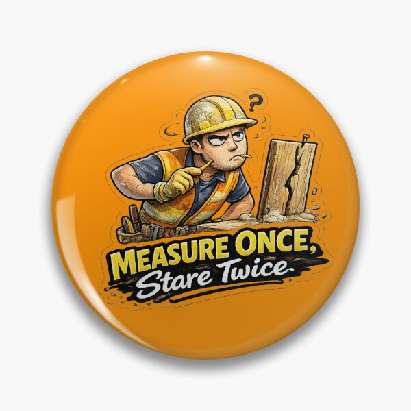 Item preview, Measure Once, Stare Twice designed and sold by 2Guys2Hammers.