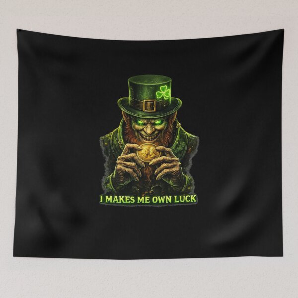 Item preview, Makes Me Own Luck – Evil Leprechaun designed and sold by MACodDesigns.