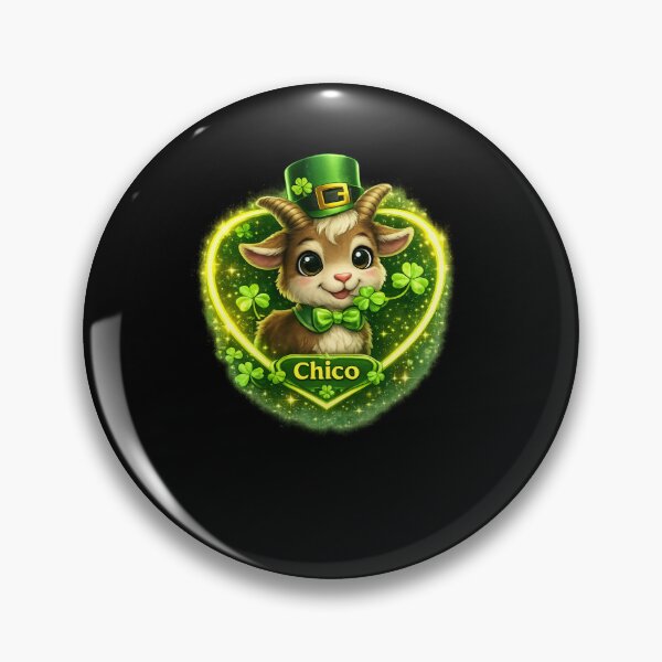 Item preview, Chico the Clover-Chewing Leprechaun Goat designed and sold by MACodDesigns.