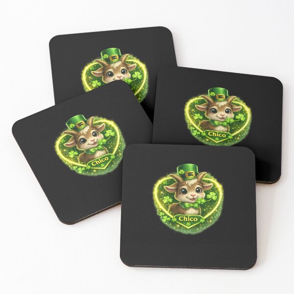Item preview, Chico the Clover-Chewing Leprechaun Goat designed and sold by MACodDesigns.