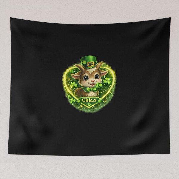 Item preview, Chico the Clover-Chewing Leprechaun Goat designed and sold by MACodDesigns.