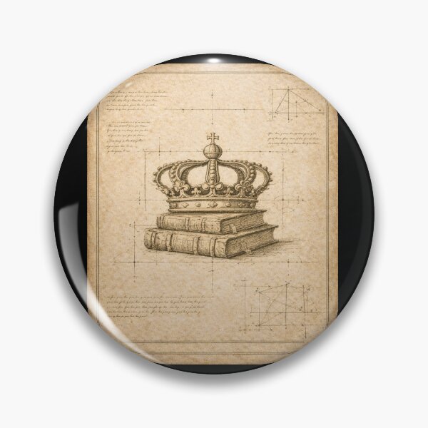 Item preview, Antique Crown on Books Engraving – Gift for Book Lovers • Dark Academia Engraving designed and sold by JacobKAurumhead.