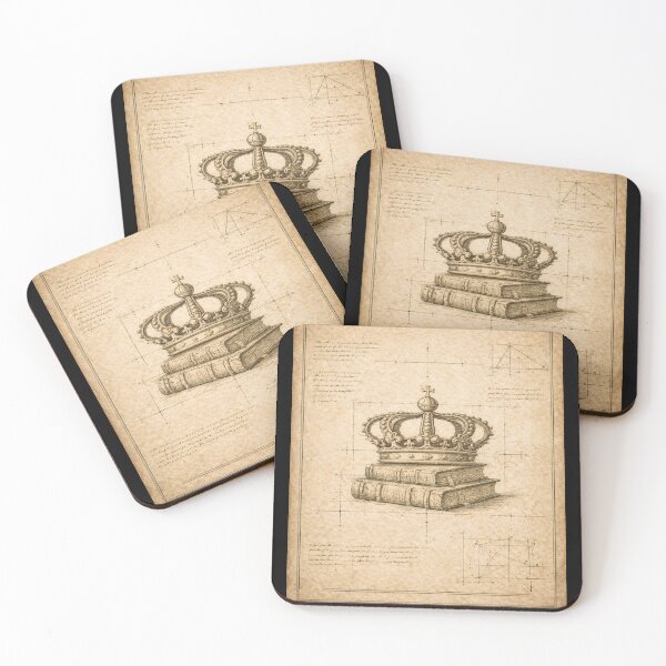 Item preview, Antique Crown on Books Engraving – Gift for Book Lovers • Dark Academia Engraving designed and sold by JacobKAurumhead.