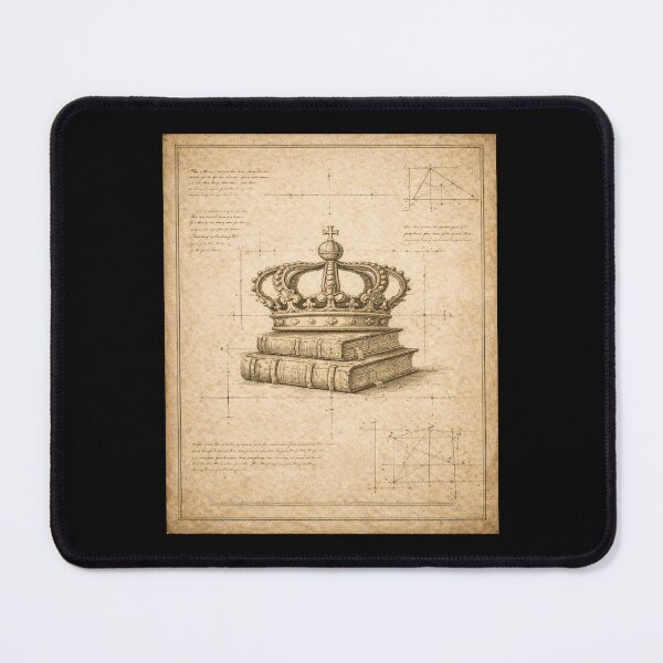 Item preview, Antique Crown on Books Engraving – Gift for Book Lovers • Dark Academia Engraving designed and sold by JacobKAurumhead.