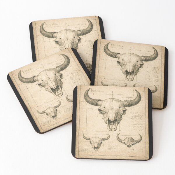 Item preview, Bison Skull Engraving – Gift for Book Lovers • Dark Academia Engraving designed and sold by JacobKAurumhead.