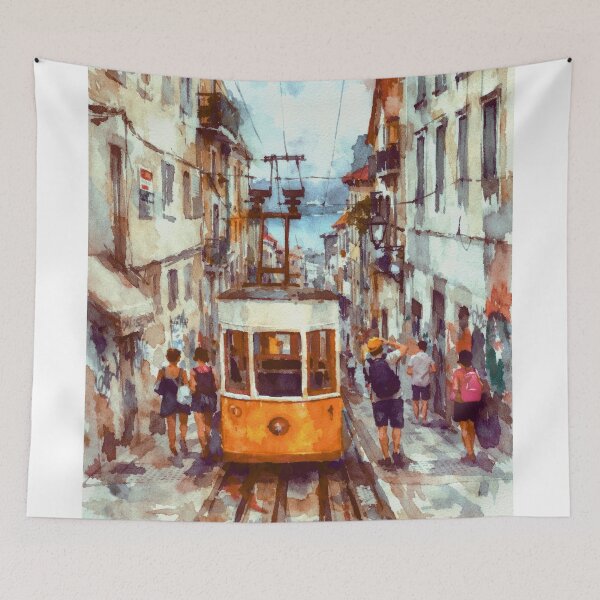 Item preview, Lisbon Tram in Alfama designed and sold by caracatita75.