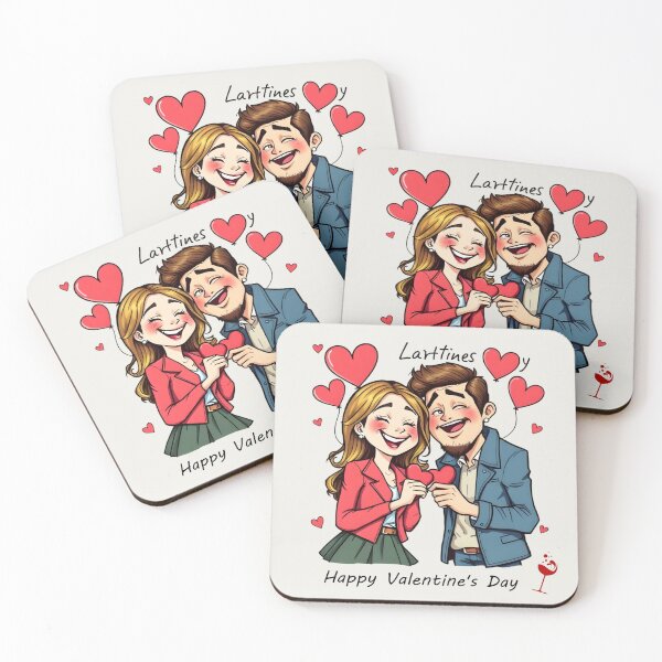 Item preview, Bubbly Valentines – Cute Happy Couple Illustration  designed and sold by CONTRAPINK.