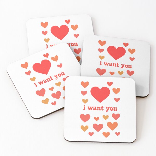Item preview, Romantic Hearts – I Want You designed and sold by Joyfulfabric.