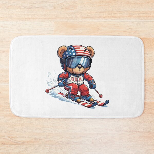 Item preview, US Winter Ski Team Teddy Cute Bear designed and sold by sahbender.