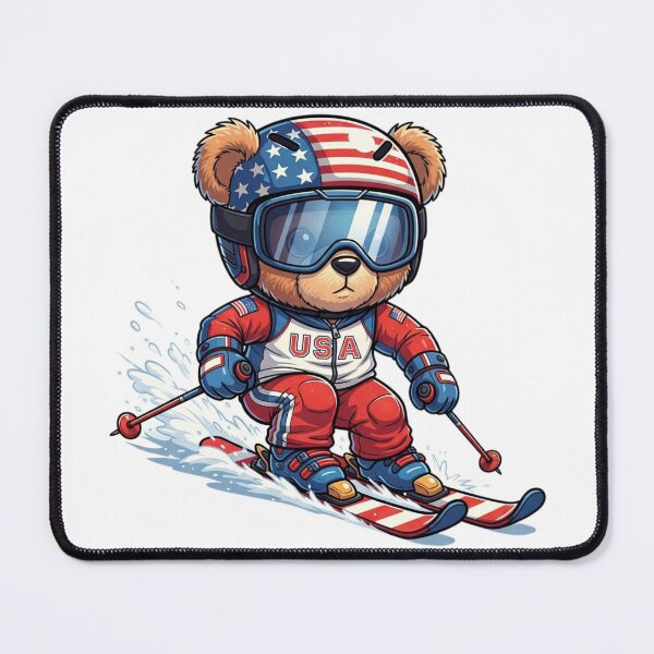 Item preview, US Winter Ski Team Teddy Cute Bear designed and sold by sahbender.