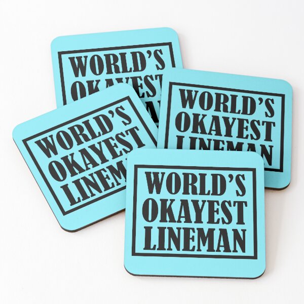 Item preview, World's Okayest Lineman. Lineman Quote designed and sold by DesignHouse07.