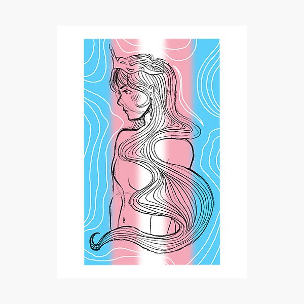 Item preview, Diseño de orgullo trans (femme) designed and sold by Mrbuge.