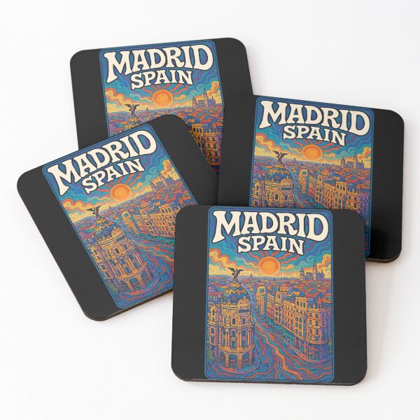 Item preview, Madrid Spain Psychedelic Trippy Art Travel designed and sold by TomFrontierArt.