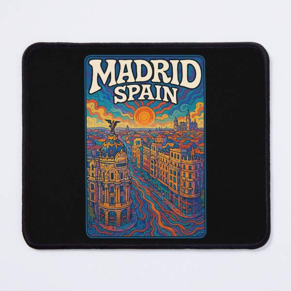 Item preview, Madrid Spain Psychedelic Trippy Art Travel designed and sold by TomFrontierArt.