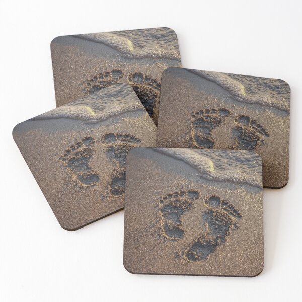 Item preview, Footprints in Wet Sand by the Tide designed and sold by chase-thewave.