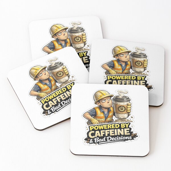 Item preview, Powered by Caffeine & Bad Decisions designed and sold by 2Guys2Hammers.