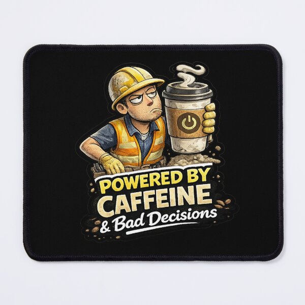 Item preview, Powered by Caffeine & Bad Decisions designed and sold by 2Guys2Hammers.