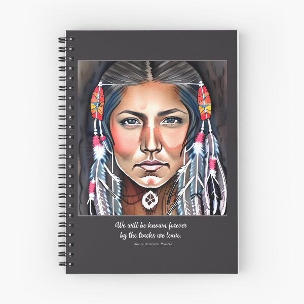 Item preview, Sympathy Native American Woman and Proverb designed and sold by SalonOfArt.
