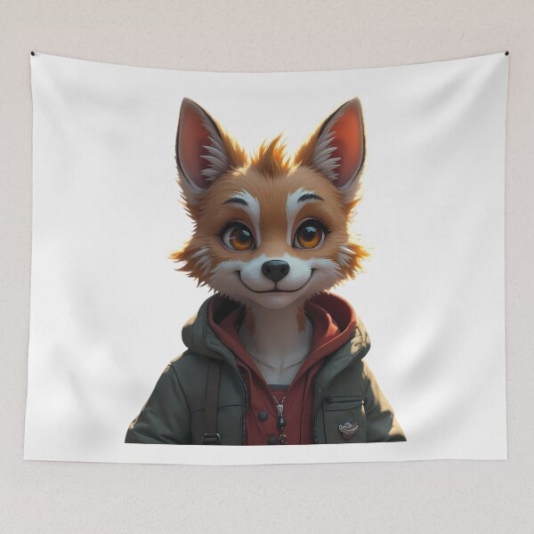 Item preview, cute fox bright eyes cozy hoodie friendly demeanor designed and sold by ART ATTACK ZONE.
