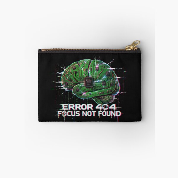 Item preview, ERROR 404 FOCUS NOT FOUND funny ADHD Coder Brain designed and sold by shop43.