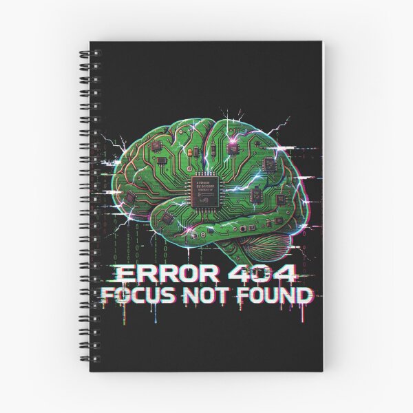 Item preview, ERROR 404 FOCUS NOT FOUND funny ADHD Coder Brain designed and sold by shop43.