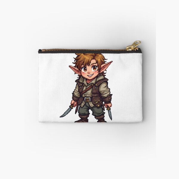 Item preview, cheerful young elf playful smile adventure daggers art designed and sold by ART ATTACK ZONE.