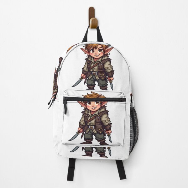 Item preview, cheerful young elf playful smile adventure daggers art designed and sold by ART ATTACK ZONE.