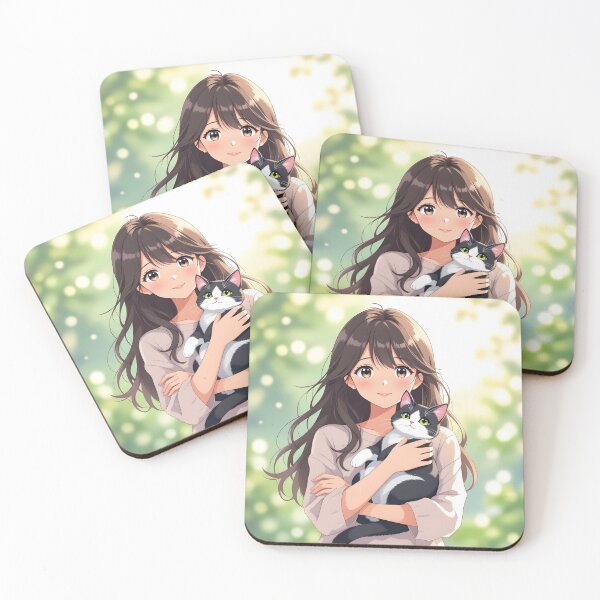 Item preview, Girl with a cat designed and sold by PrintLabStudio.